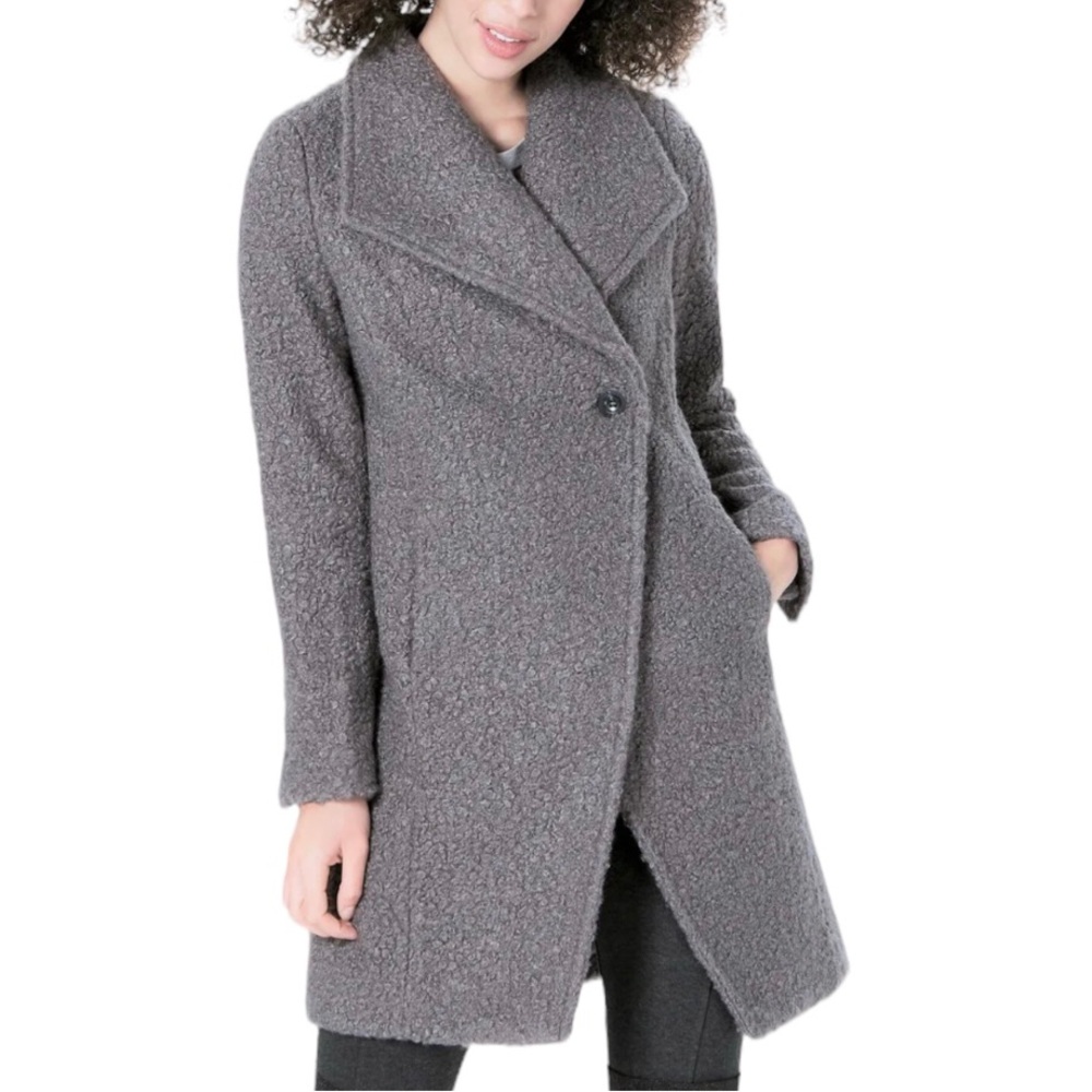 Tahari Sheila Boucle Sherpa Overcoat Jacket